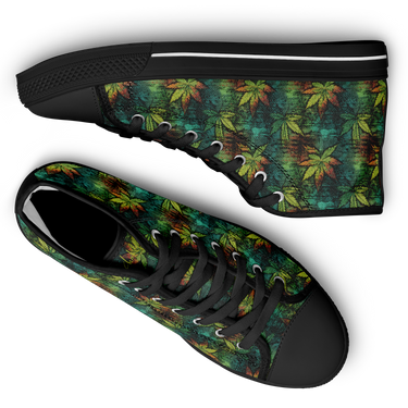Chokefish™ Urban Peak Retro High Tops-Cannabis-003-2